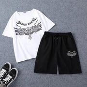 Try the Street Graphic Casual Five Point Short Sleeve Suit