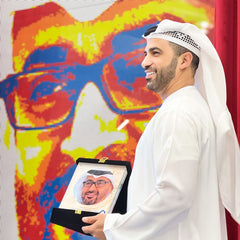 His Highness Sheikh Mohamed bin Zayed Al Nahyan President of UAE - GAN Mosaic Art Photo
