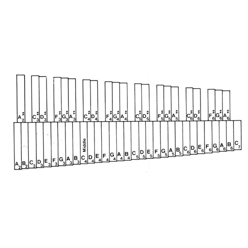 xylophone notes chart