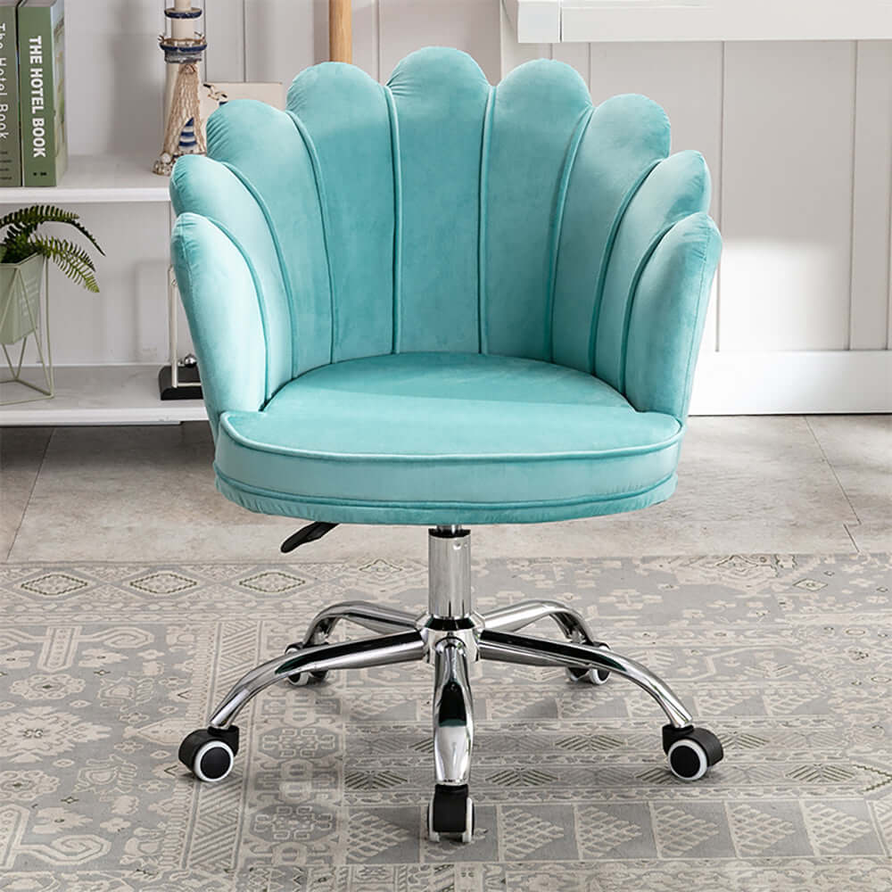 velvet upholstered office chair