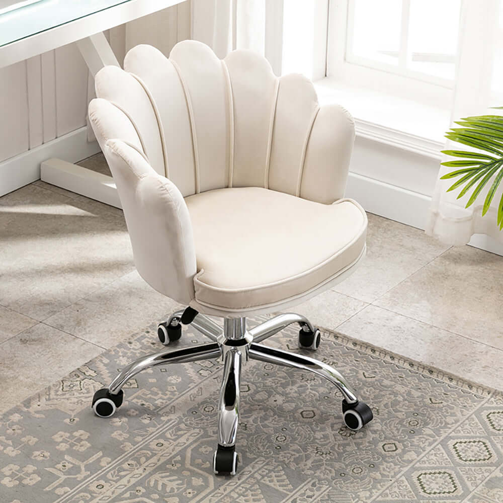 velvet upholstered office chair