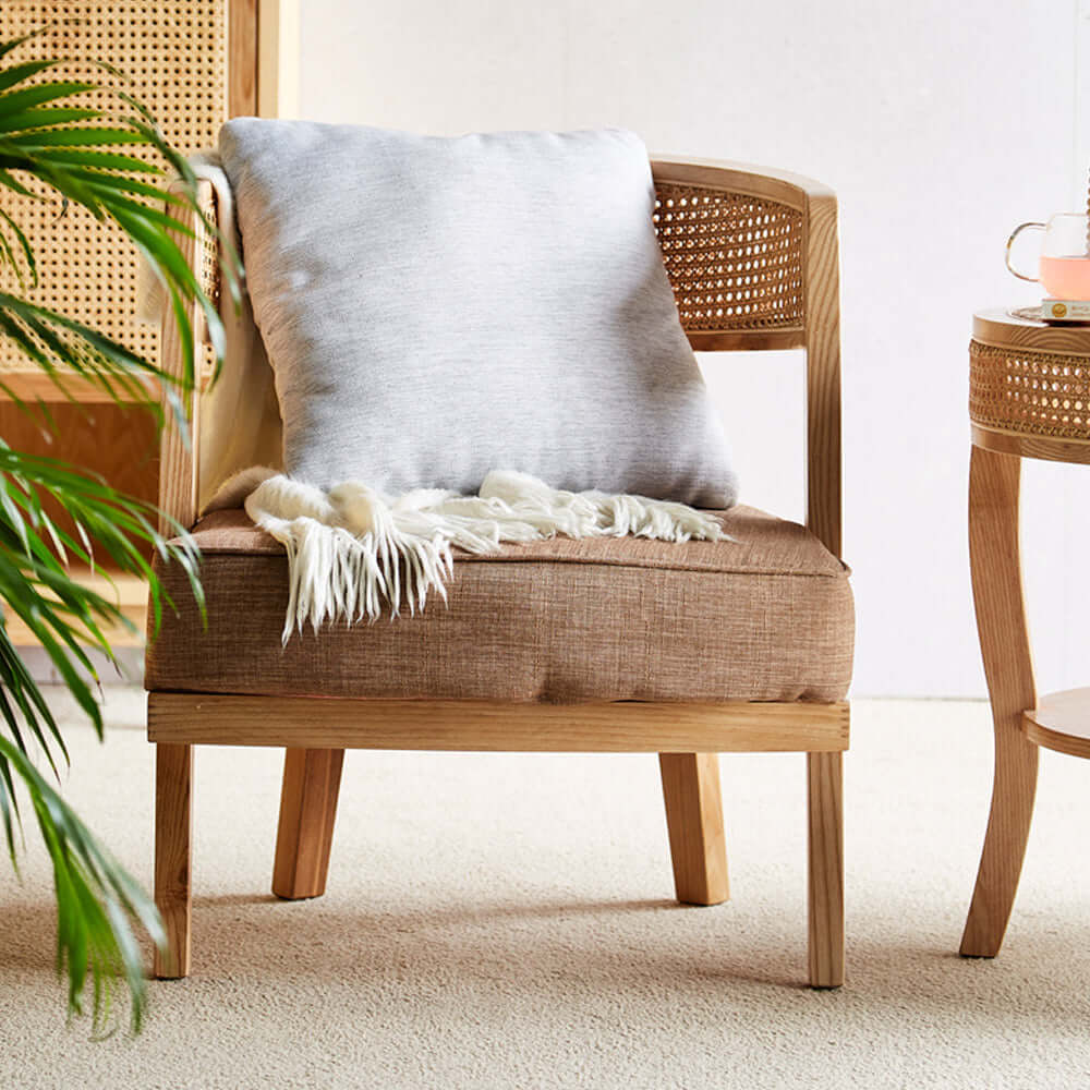 cane rattan accent chair