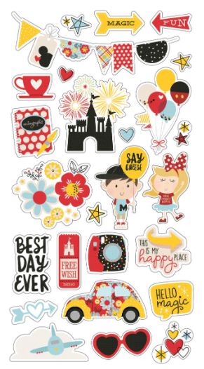 Happily Ever After Chipboard Stickers 6X12- - 810046696613