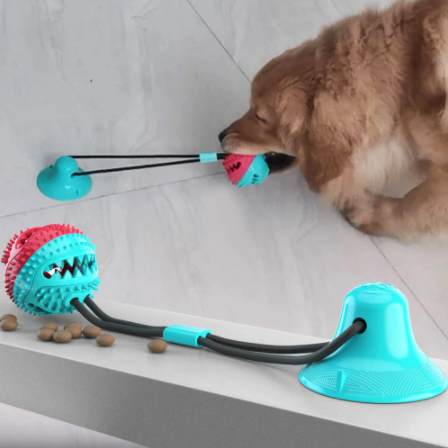 dog tug toy that suctions to floor