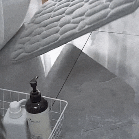 Brosten Præget Badeværelse Måtte - Memory Foam - Skridsikker - Absorberende