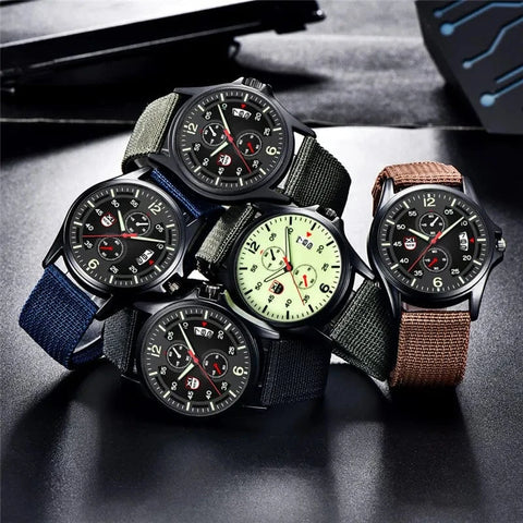 Sport Militær Quartz Ur - Analog - Vandtæt - Nylonrem