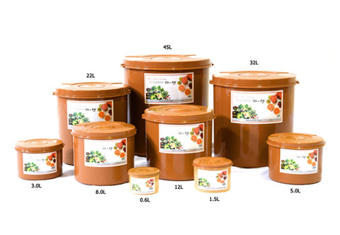 Different sizes of the Round Ejen Container