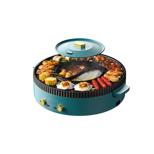 DIOSMIO Electric Hot Pot with Grill Indoor Shabu-shabu Hotpot