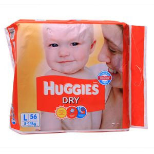 Huggies Dry Diapers, 56 nos Pouch – groceryatdoor.com