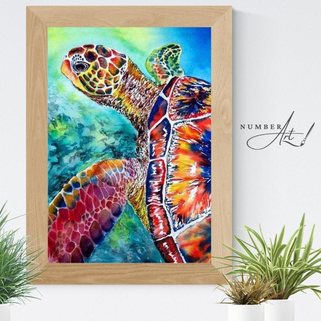 Hawksbill Sea Turtle Paint By Numbers – Number Art