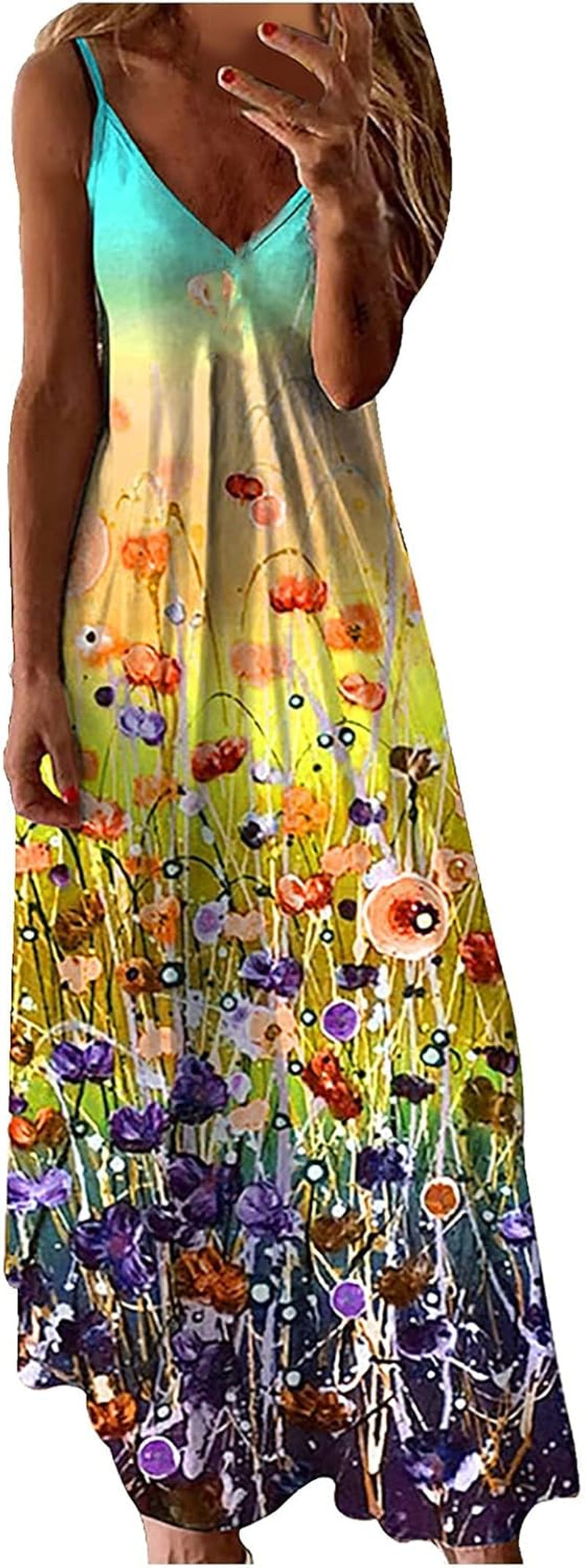 Women's Elegant Spaghetti Strap Long Dress - Plus Size Summer Beachwear - Image 13