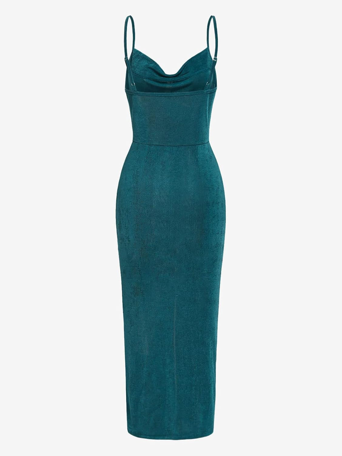 Solid Spaghetti Strap Thigh Split Maxi Dress for Women by - Image 5