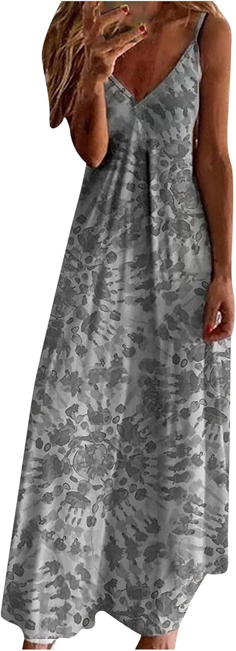 Women's Elegant Spaghetti Strap Long Dress - Plus Size Summer Beachwear - Image 37