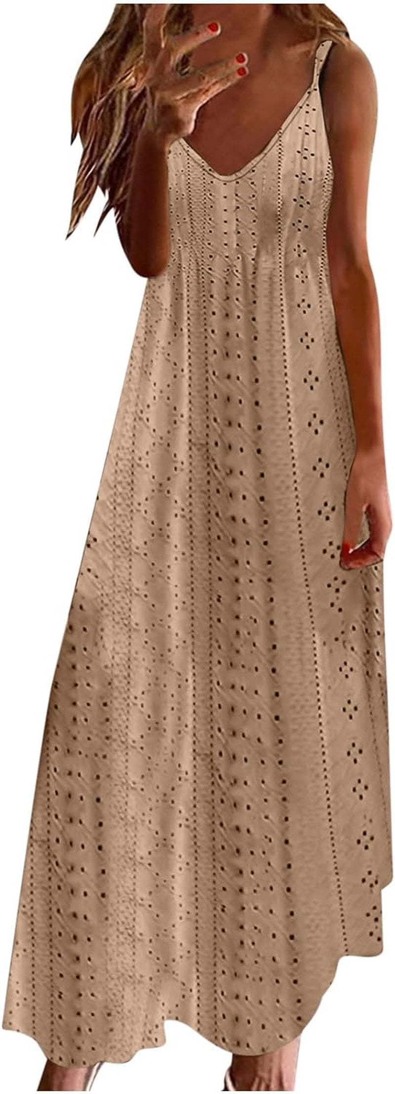 Sleeveless V-Neck Maxi Dress for Women - Summer Collection - Image 22