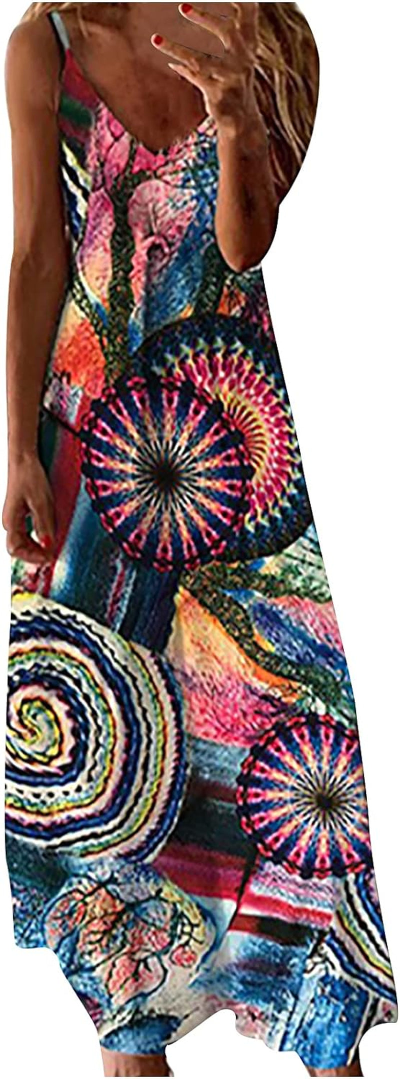 Women's Elegant Spaghetti Strap Long Dress - Plus Size Summer Beachwear - Image 24
