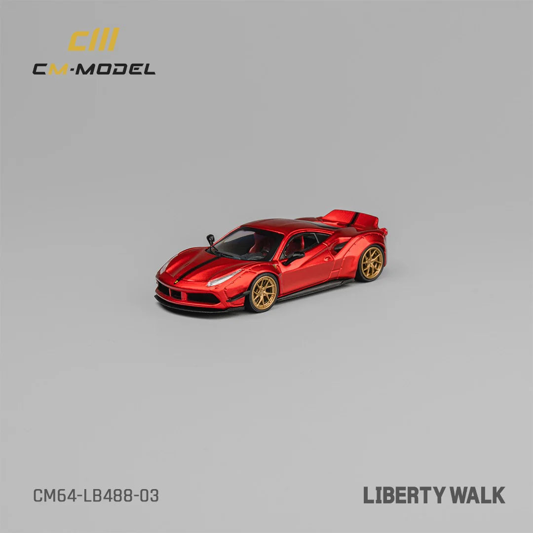 (December 2024) Ferrari LB488 Widebody LM Liberty Walk Limited Edition 1:64 CM Model