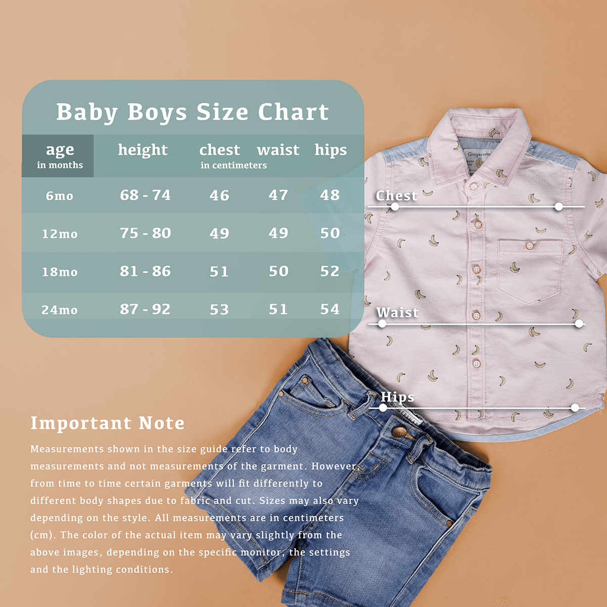 Size Charts– Gingersnaps