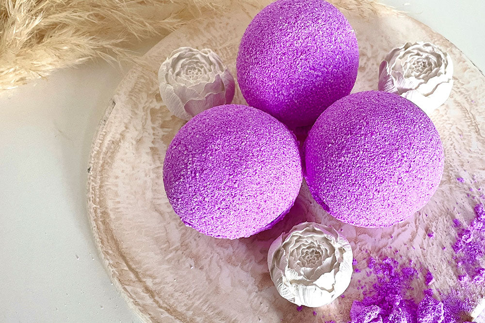 Allow up to 24 hours for the bath bombs to fully dry