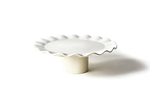 11" Signature Ruffle Cake Stand White - Crown and Iris 