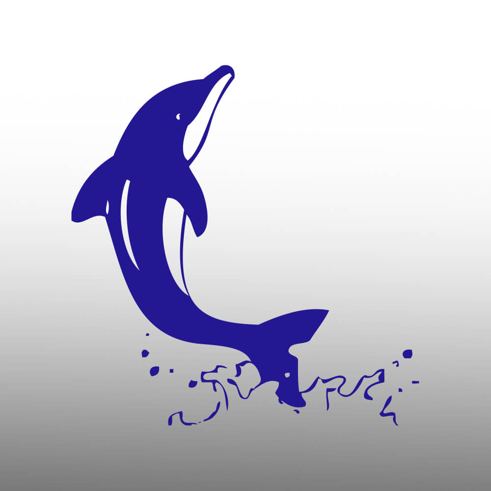 Verlaten Blijkbaar Inschrijven Dolfijn in zee sticker — Stickerxpress