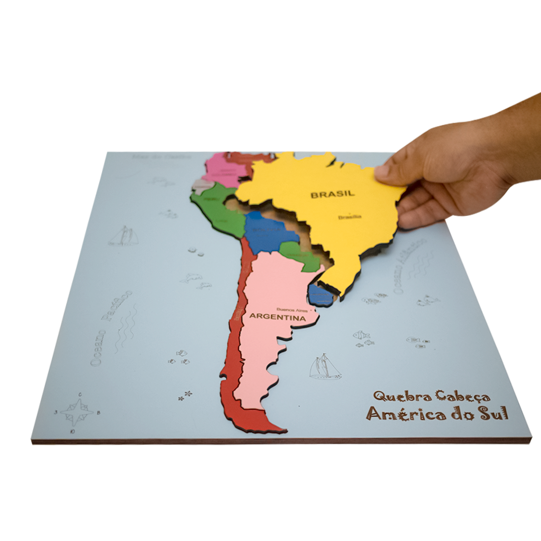 Mapa Da América Do Sul Quebra Cabeça 3d 9538