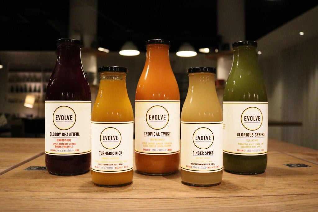 Compostable juice bottles. HPP juice. A Plant-based product in a plant  bottle.