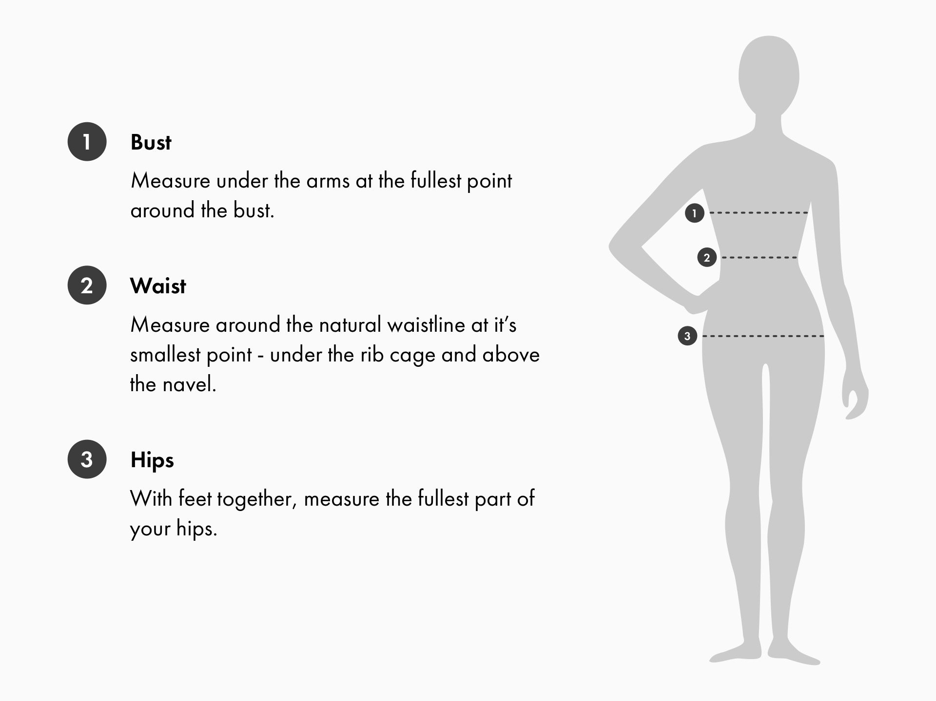 Womens size guide - how to measure yourself