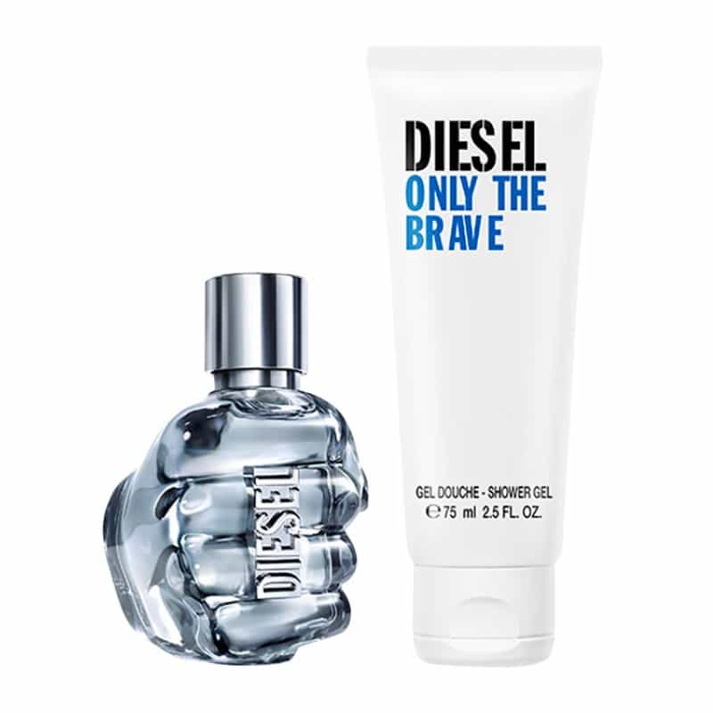 Photos - Other Cosmetics Diesel Only The Brave Gift Set 50ml EDT - 75ml Shower Gel - Peacock Bazaar 