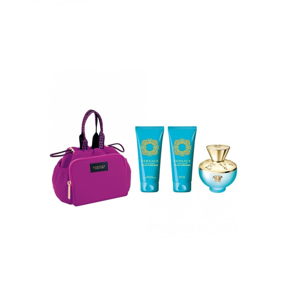 Photos - Other Cosmetics Versace Pour Femme Dylan Turquoise Gift Set 100ml EDT - 100ml Shower Gel  