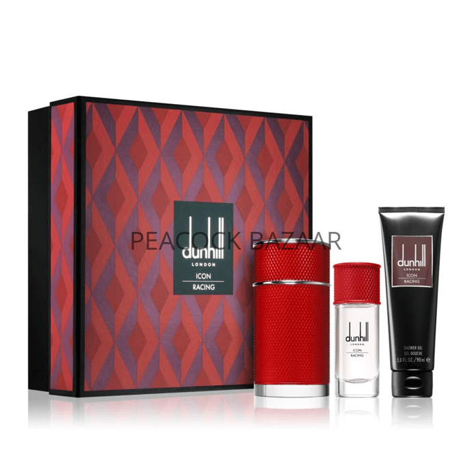 Photos - Shower Gel Dunhill Icon Racing Red Gift Set 100ml EDP - 30ml EDP - 90ml   