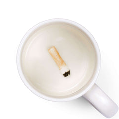 Cigarette inside the coffee mug prank mug