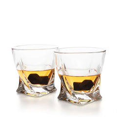 Twisted design whisky glasses for mother's day gift