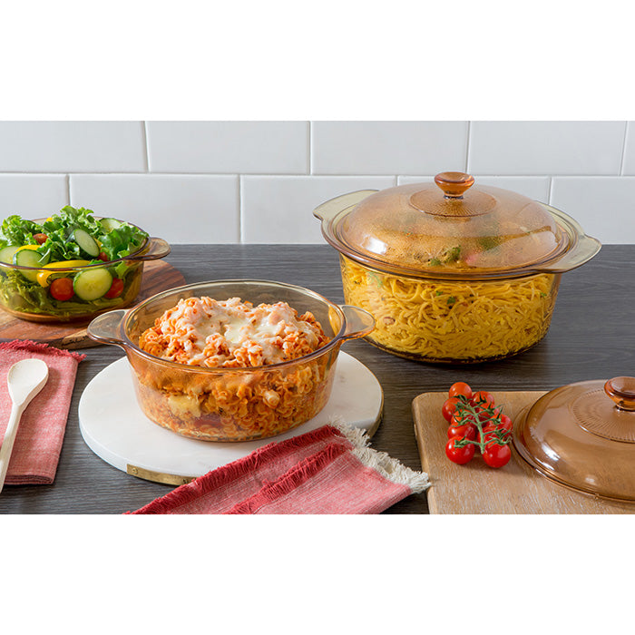 Visions 5-Piece Dutch Oven Glass Cookware Set with 3.5L Stewpot