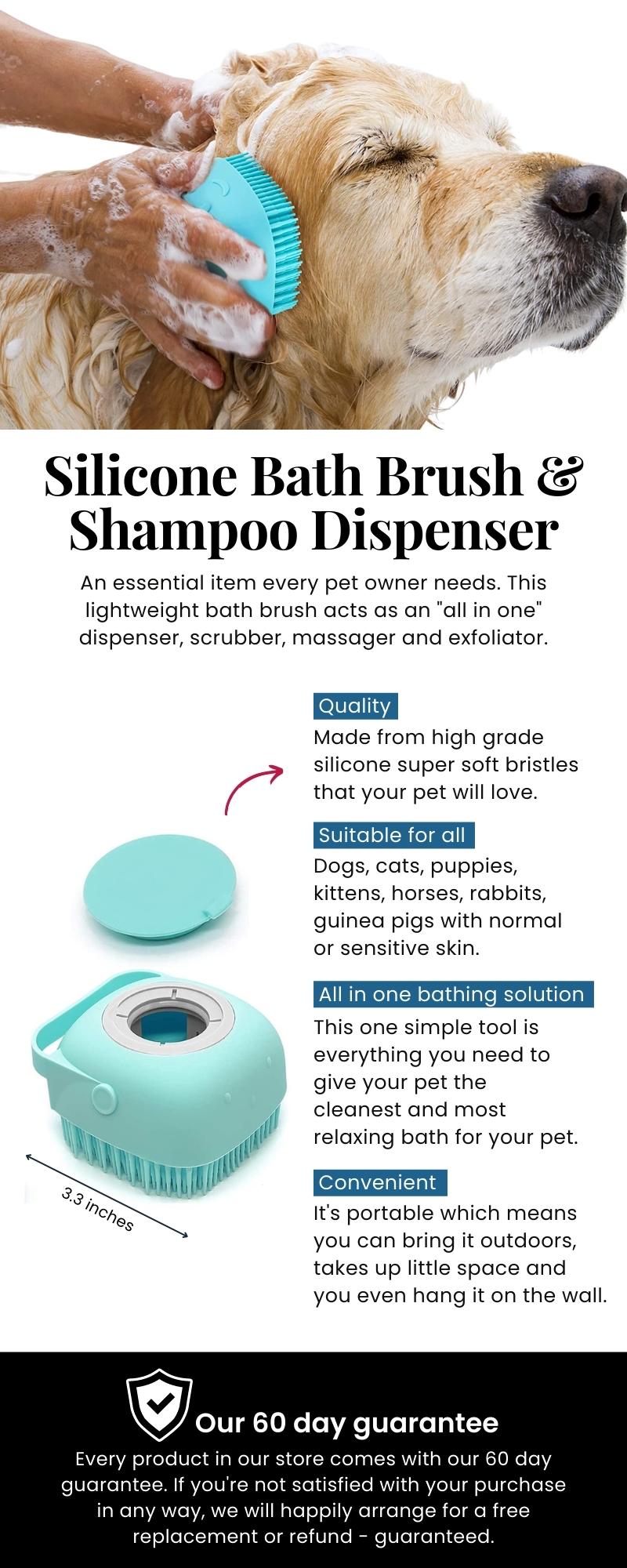 The easiest to use Dog Bath Brush - Free with Shampoo