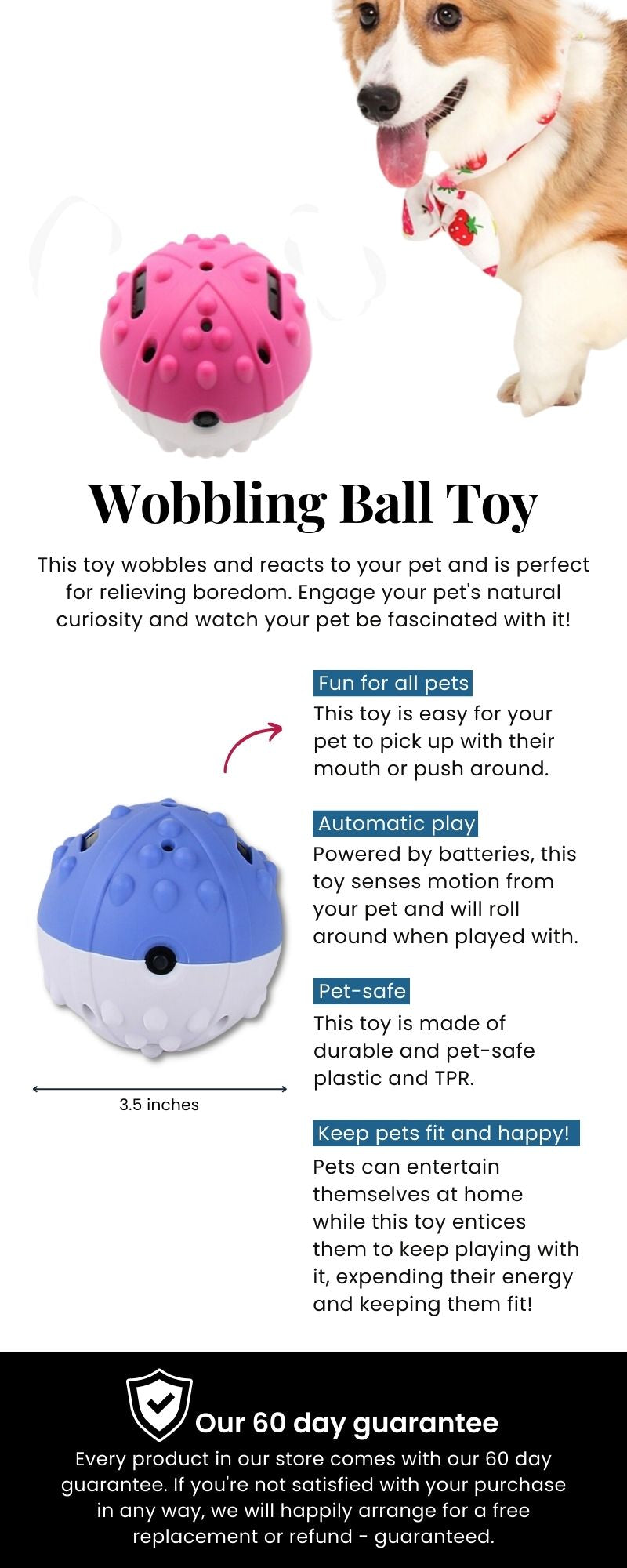 Wobbling Ball Toy Infographics