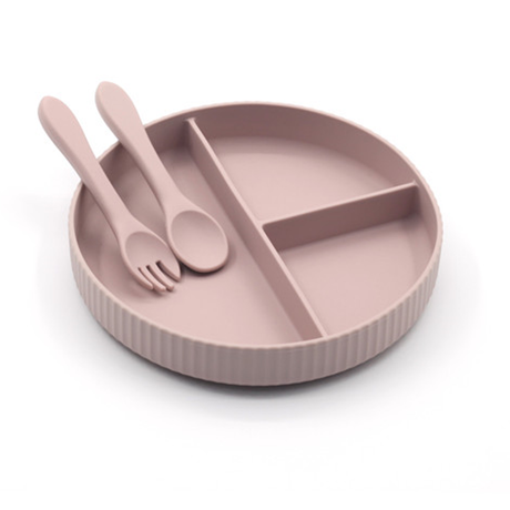 Baby Feeding Set BPA Free Food Grade Silicone Dinner Plate and Cutlery Set  - China Silicone Tableware and Silicone price