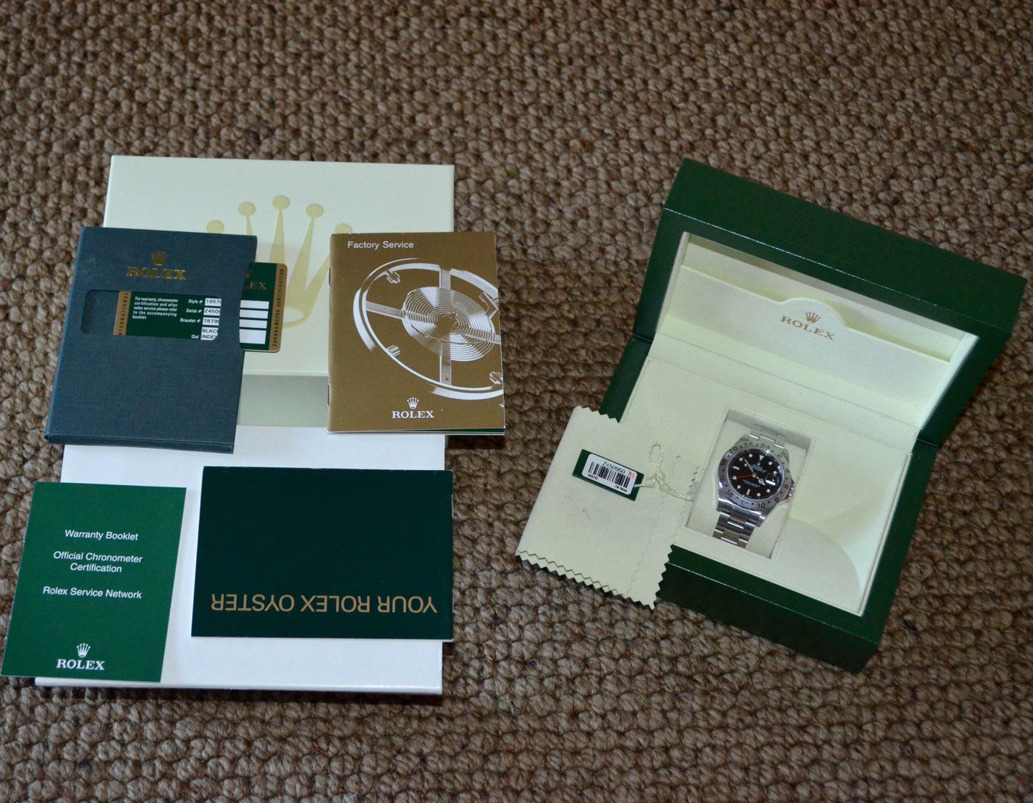 Rolex Explorer II Steel GMT 16570 Automatic Wristwatch "Z" Series Box Papers - Hashtag Watch Company