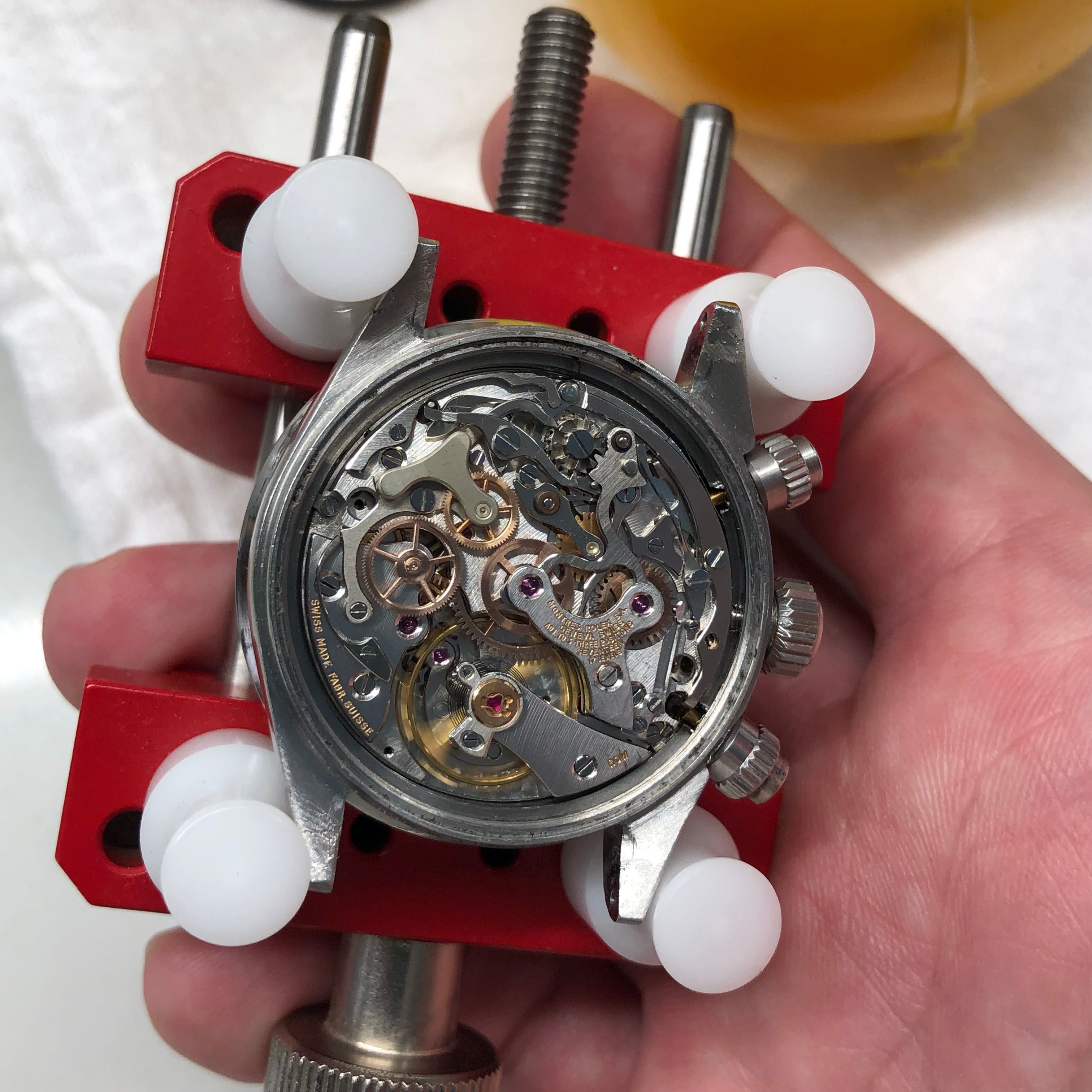 1966 Rolex Daytona 6240 Cosmograph Silver Steel Oyster Chronograph Wristwatch