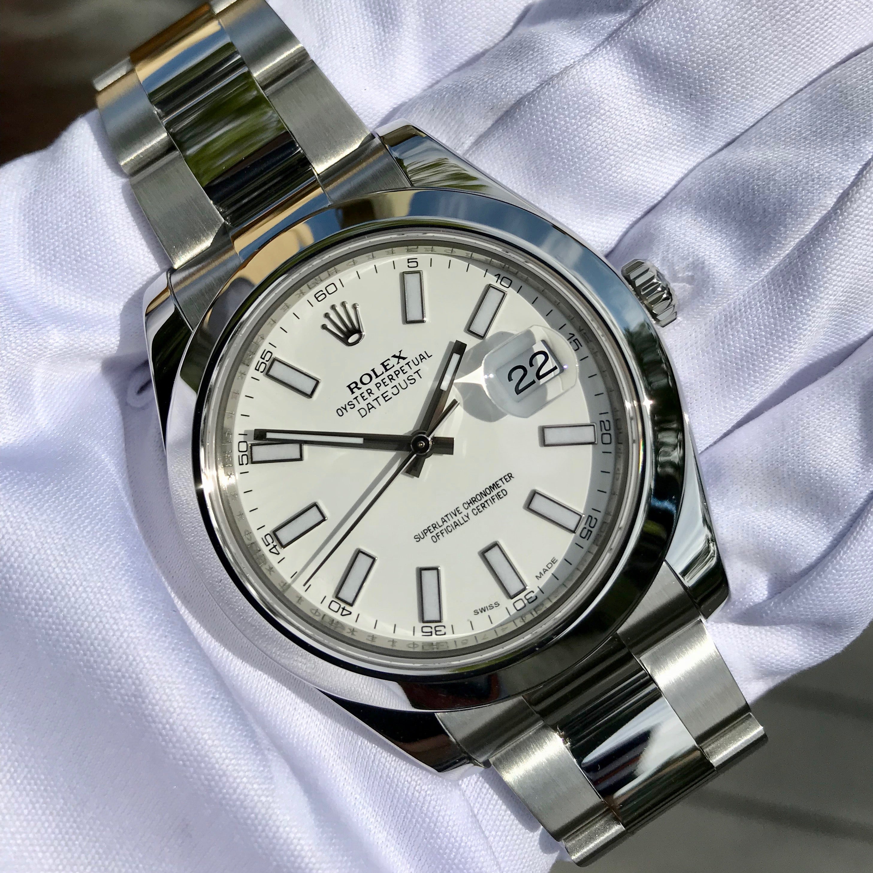 Rolex Datejust II 116300 White Stick 41mm Oyster Automatic Wristwatch ...