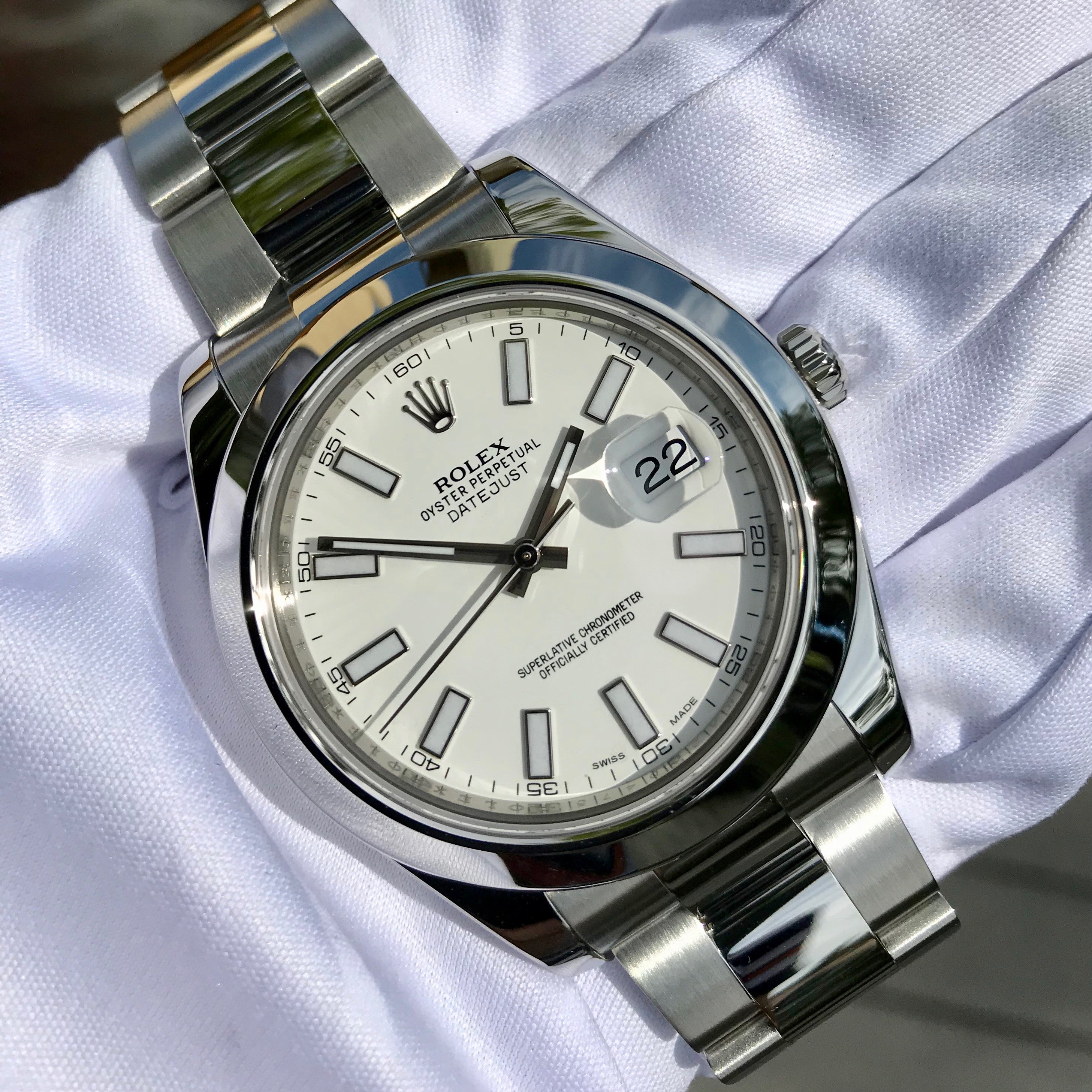 datejust 2 white dial