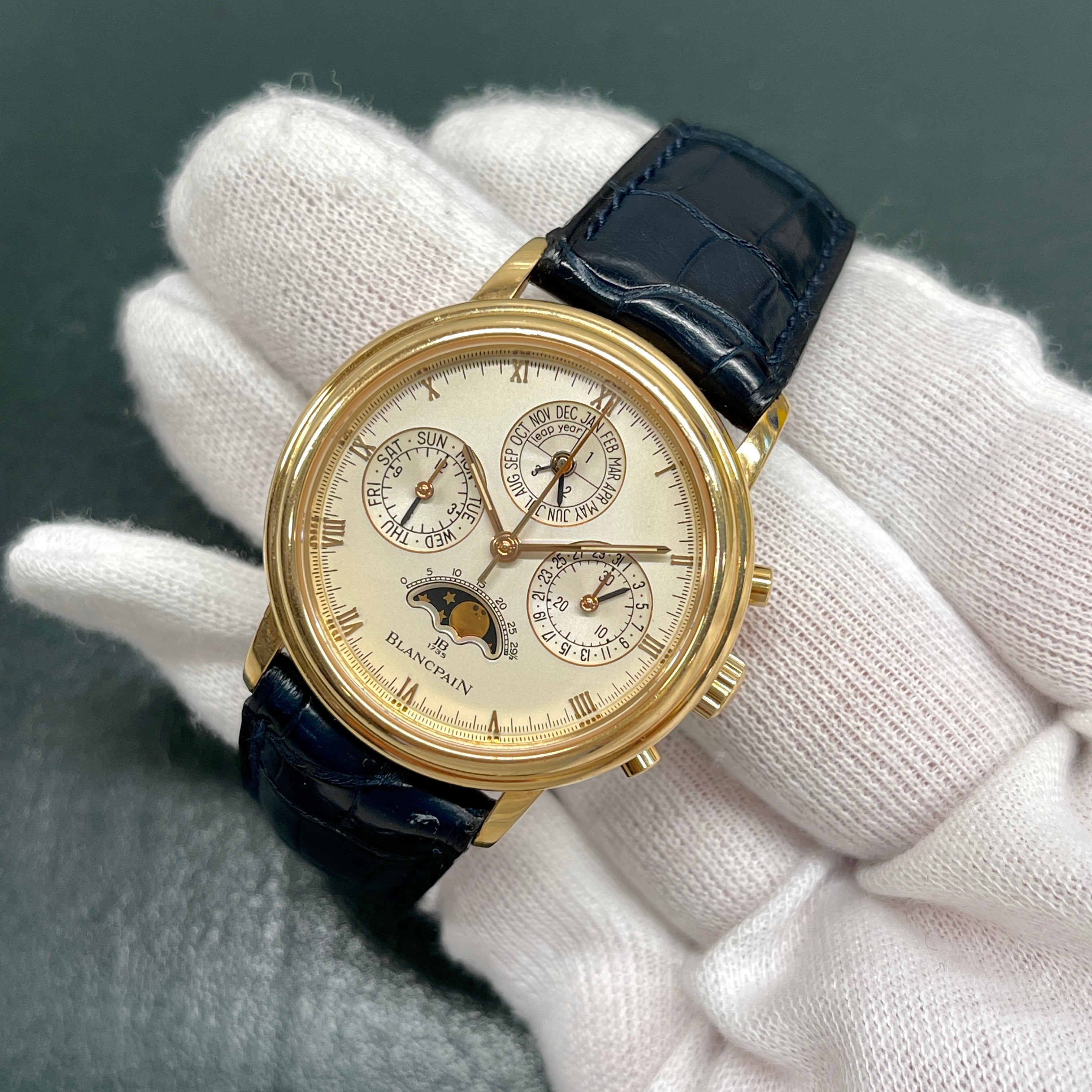 Blancpain 5585 Perpetual Calendar Chronograph Moonphase Leap Year 18K