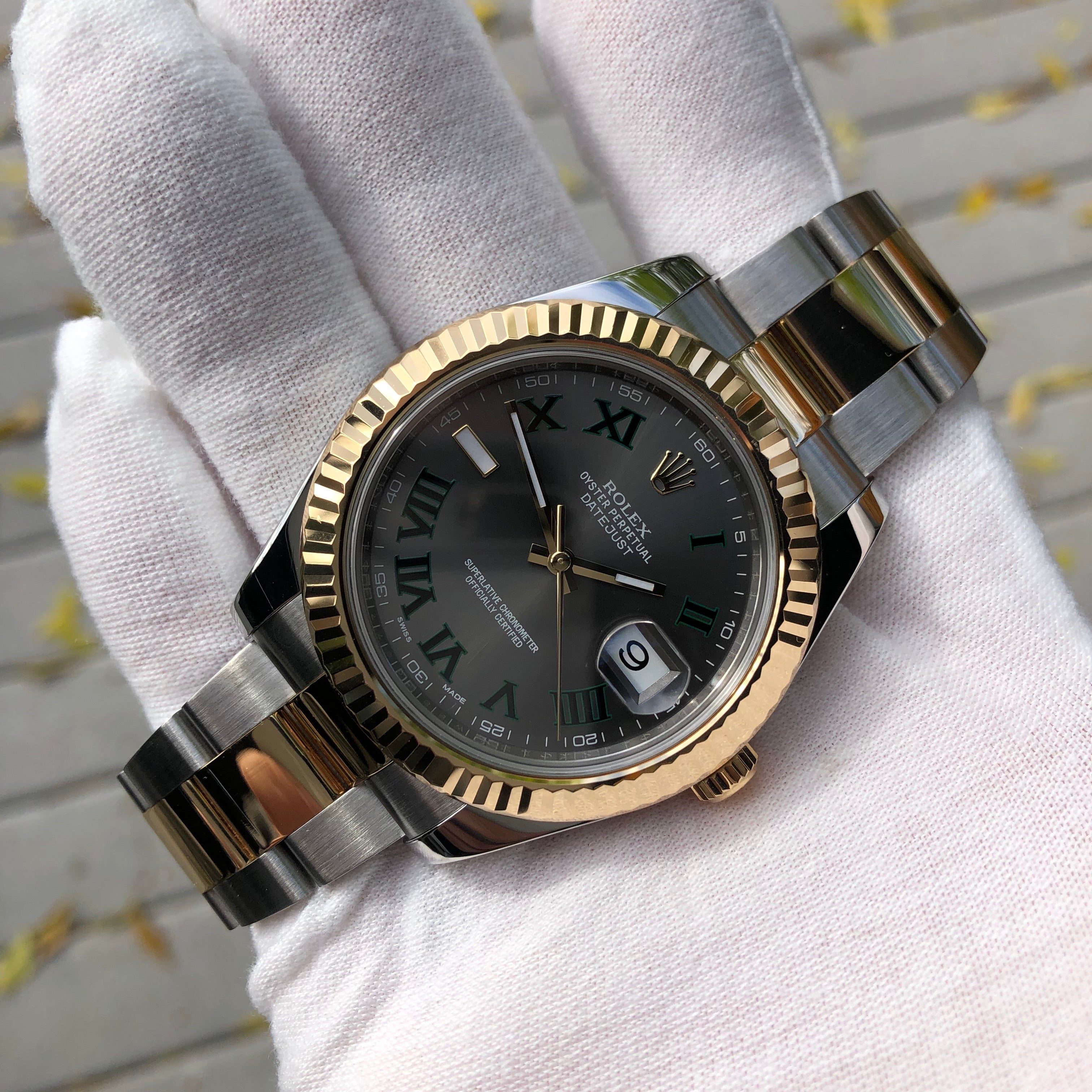 Rolex Datejust II 116333 Wimbledon 18K Gold Steel Two Tone ...