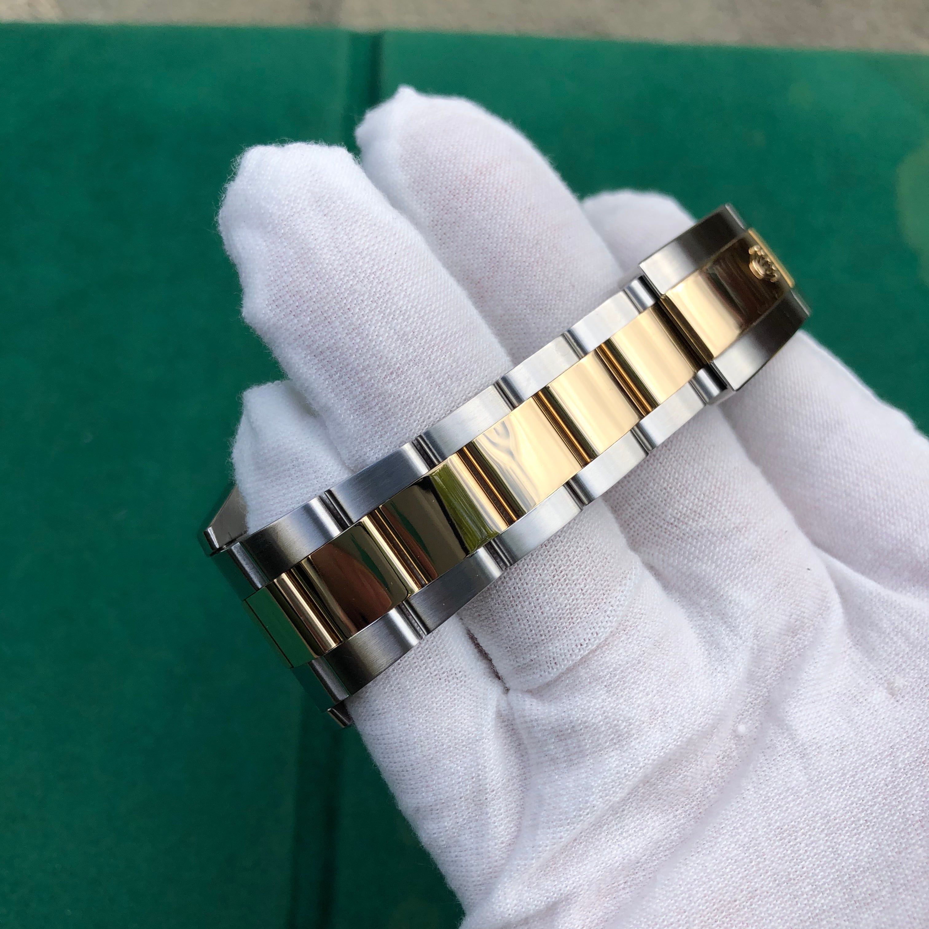 Rolex Datejust II 116333 Wimbledon 18K Gold Steel Two Tone Slate Green ...