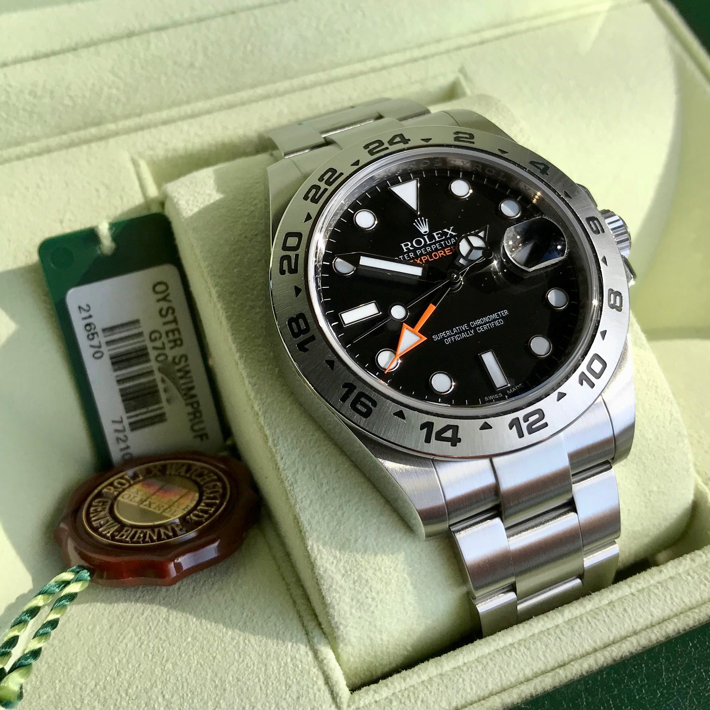 rolex explorer ii 216570 black