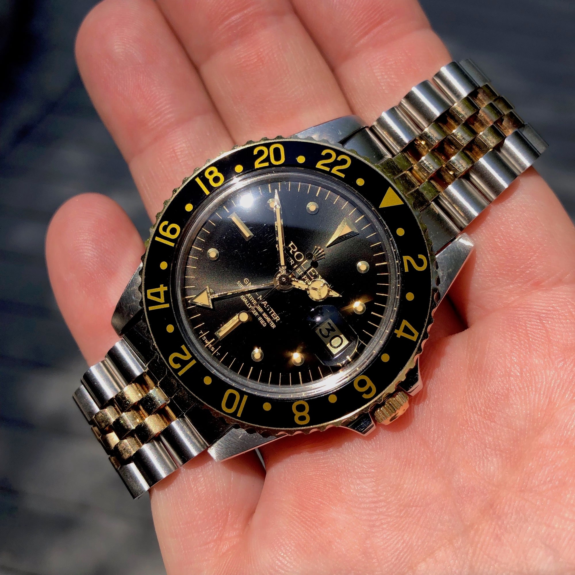 Vintage Rolex GMT MASTER 1675 Radial 