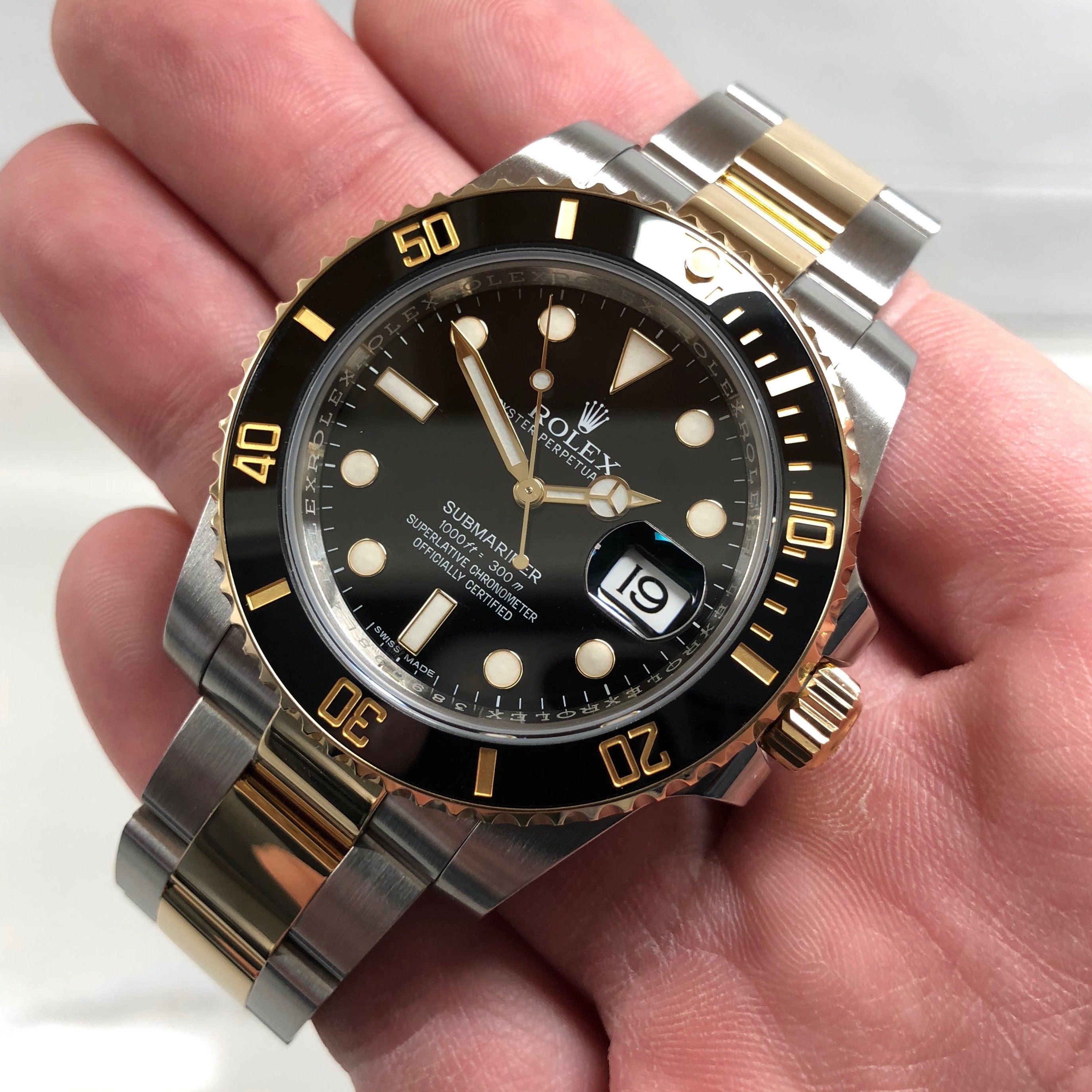 two tone black submariner