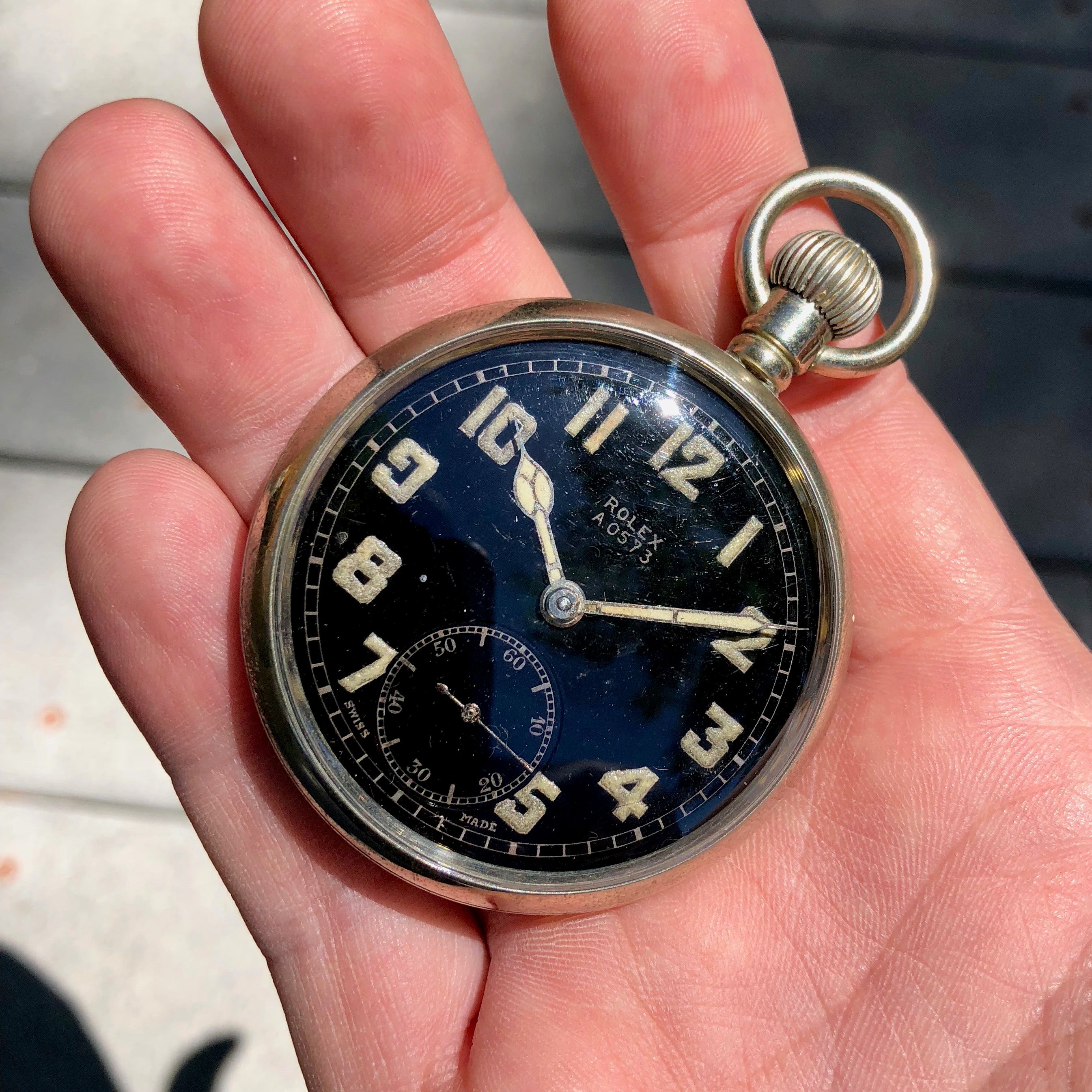 rolex ww2 pocket watch