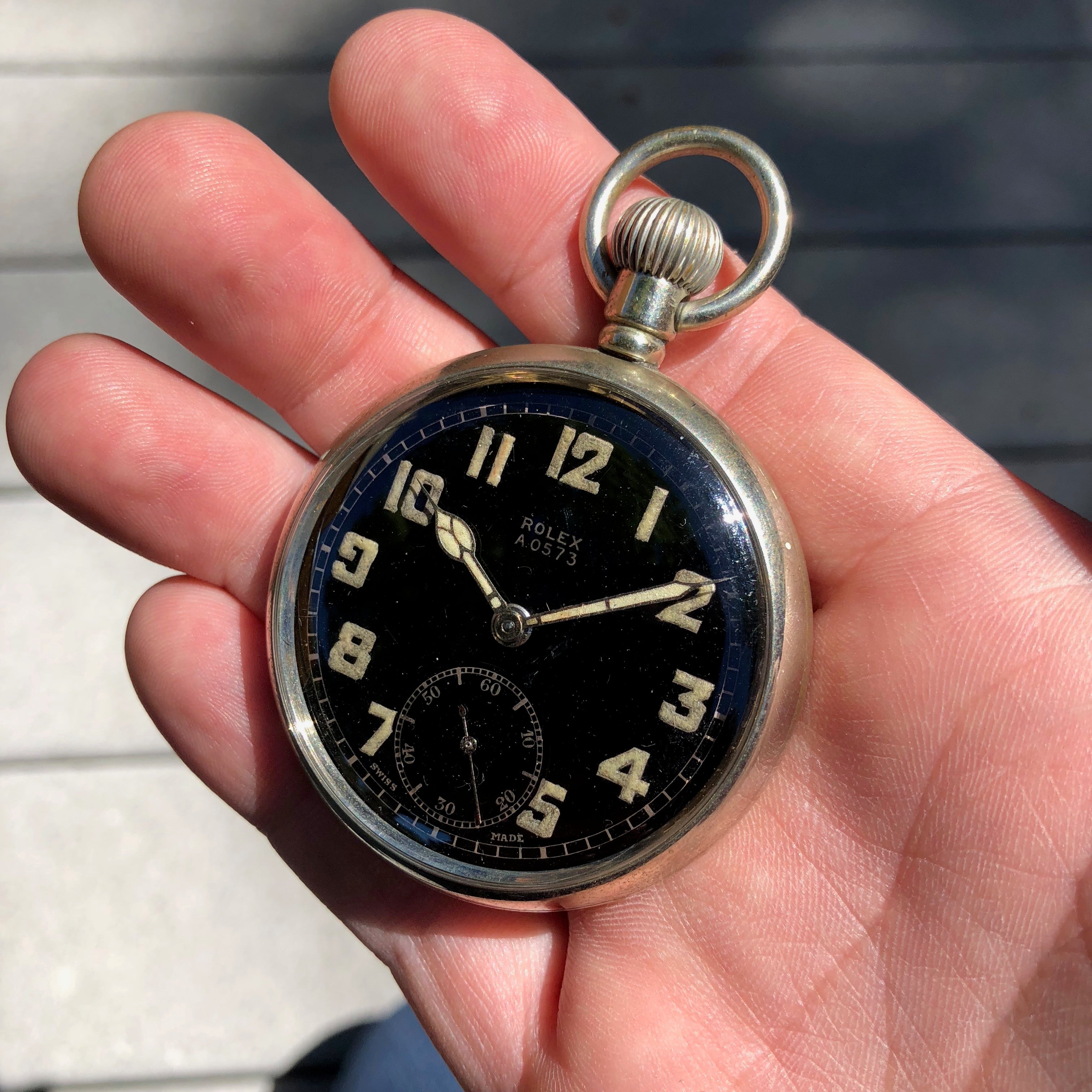 rolex military pocket watch