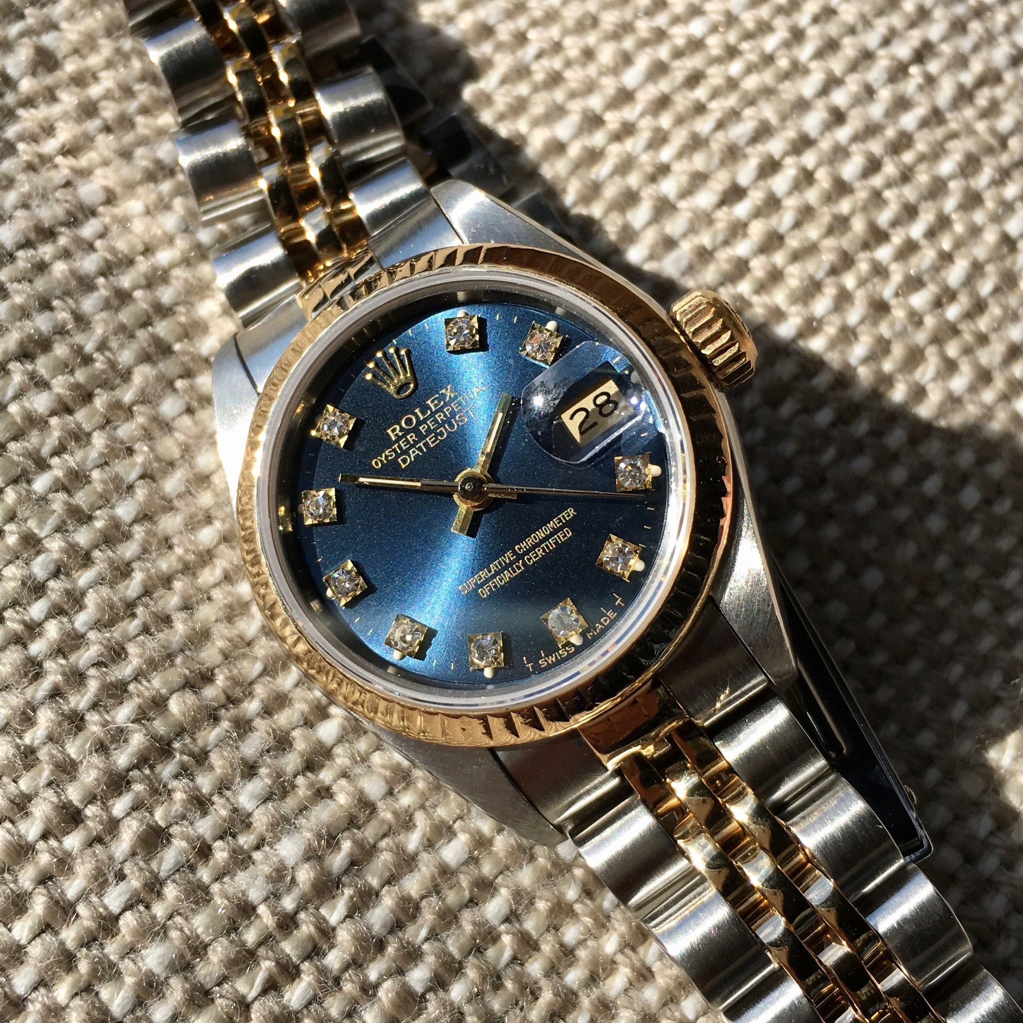 ladies blue face rolex