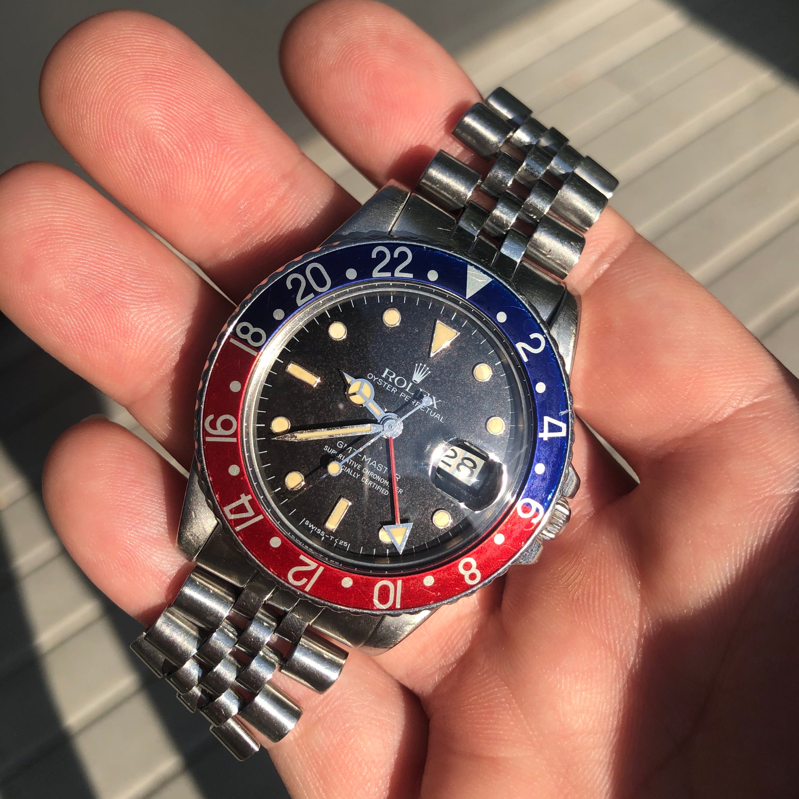 Vintage Rolex GMT MASTER 16750 Pepsi 